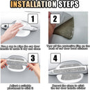 Bling Car Door Handle Protector Bling Auto Doors Handles Sticker Anti-Scratch Universal Car Door Handle Protective Cover Shiny Rhinestone Auto Decor Accessories for Women (White)-3