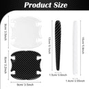 16PCS Car Door Handle Scratch Protector Set- 8PCS Clear Transparent & 8PCS Carbon Fiber Sticker Guard Cover Avoiding Scratches Auto Accessories for SUV Cars-6