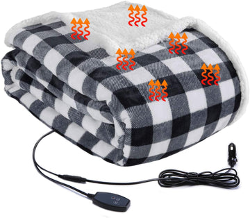 Heated Blanket Electric Blanket Throw 58.3x 41.76 Easy Controller Fast Heating Levels UL Certification Overheating Protection Fleece Heating Blanket