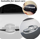 Crystal Car Door Handle Scratches Protector - 10PCS Silver Rhinestone Stickers - Bling Auto Accessories for Women-5