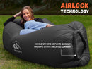 Inflatable Lounger Air Sofa Hammock-Portable Water Proof& Anti-Air Leaking Design-Ideal Couch for Backyard Lakeside Beach Traveling Camping Picnics & Music Festivals (Black)-2