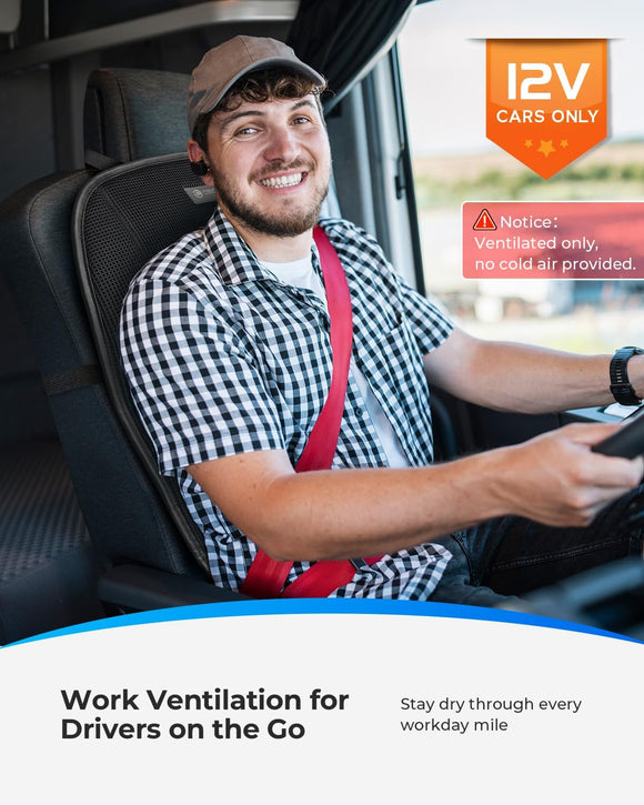 Ventilated Car Seat Cover 12V Cooling Seat Cushion for Cars Automotive Adjustable Temperature Cooling Car Seat Cover Fit for SUV Truck Office Pad