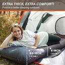 Inflatable Camping Sleeping Pad with Pillow Thick 6 Inch Ultralight Sleeping Pad with Built-in Pump Lightweight Sleeping Mat for Camping Backpacking Hiking Tent (Grey)-4