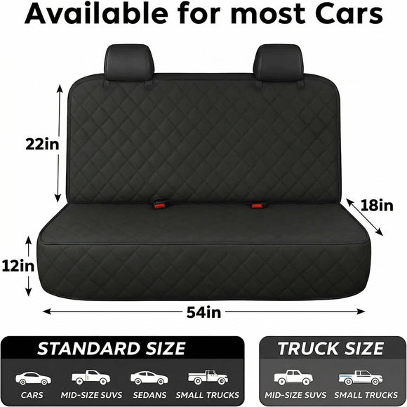 Waterproof Dog Car Seat Cover with Belt for Back Seat - Washable Pet Protector Accessories for Cars Trucks SUVs and Bench Seats - Auto Backseat Hammock for Small & Large Dogs