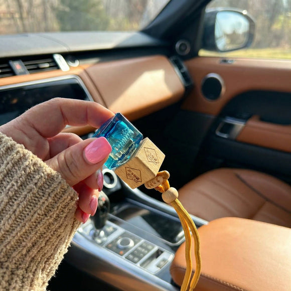 Car Air Freshener 8ml Nature Scents | 45-Days Long-Lasting Fragrance | Automotive Hanging Diffuser Bottles | Remove Auto Odor Fresh Air for Men Home Deodorizer (1pcs Sandalwood)