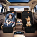 Car Seat Protector, 2Pack Seat Protector Protect Child Seats with Thickest Padding and Non-Slip Backing Mesh Pockets for Baby and Pet, Sedan SUV Truck (Black)-8