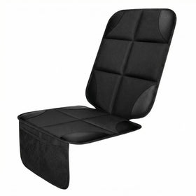 Car Seat Protector 1 Pack Car Seat Cushion Mat Thickest Padding Waterproof 600D Fabric Car Seat Covers for Non-Slip Backing Mesh Pockets for Baby and Pet (Black 1 Pack)