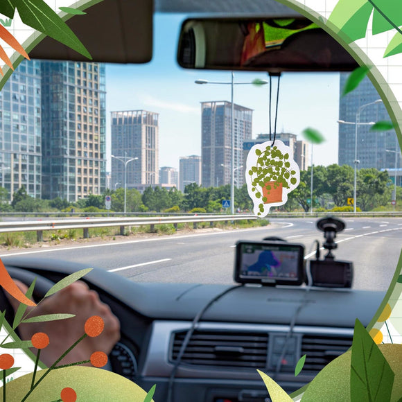 15 Pcs Hanging Plants Air Freshener Funny Plant Accessories Mirror Car Fresheners Cute Scented Hanging Car Decoration Ornaments Christmas for Women Men Auto Home Bathroom Closets