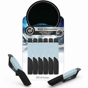 Air Freshener Vent Sticks Lightning Bolt / Ice Storm Scent 6 Pack