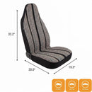Baja Blanket Bucket Seat Cover for Car Truck Van SUV - Airbag Compatible (2PCS Black)-5