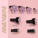 Cute Flowers Air Vent Clips Car Air Freshener 4pcs Purple Girly Daisy Flower Car Accessories for Women Lavender Car Decorations Refillable Clips On Air Freshener-4