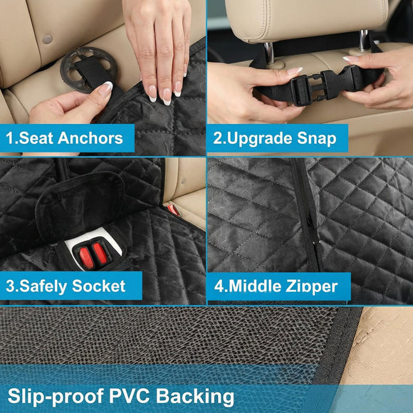 2024 Upgraded for Tesla Dog Car Seat Cover Protector Rear Seat Covers for Back Seat Wear-Resistant Kick Seatback Mats for Tesla Model Y/3 Accessories