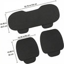 Pu Leather Car Seat Bottom Covers Protectors Include 1 Pair Front Driver Seat Pad Mat and 1 Rear Bench Cover Universal Fit 90% Vehicles Black-9