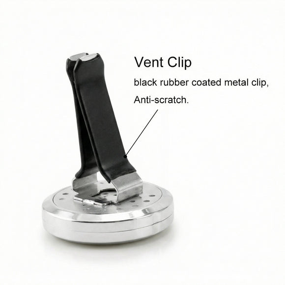 2PCS 30mm Car Aromatherapy Essential Oil Diffuser Stainless Steel Locket with Vent Clip 12 Felt Pads