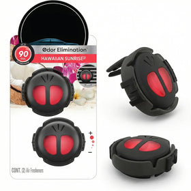 Mini Diffuser Car Air Fresheners Hawaiian Sunrise Scent 2 Pack