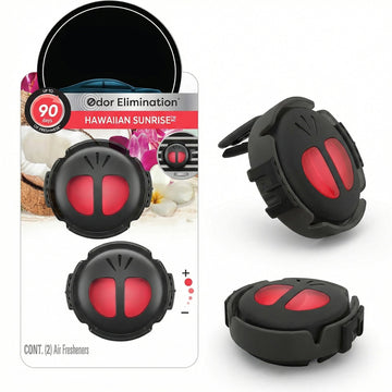 Mini Diffuser Car Air Fresheners Hawaiian Sunrise Scent 2 Pack