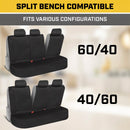 Flexfit Black Rear Seat Cover for Car SUV & Truck - Durable Canvas Material Back Car Seat Covers 60/40 Split Bench Protector - Back Seats Cover & Rear Bench Protector Interior Accessories-7