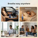 2025 Upgraded Smart Car Air Freshener Diffuser New Car Smell Air Freshener Long Lasting Auto On/Off Adjustable Modes Car Scent with 8 Ambient Lights Car Diffusers for Essential Oil(Grapefruit)-5