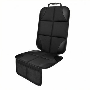 Car Seat Protector for Child Car Seat Durable 600D Fabric Waterproof Car Seat Cover with Thick Pad Non-Slip Backing (No Imprints) (1 pc -Black)