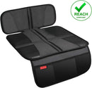 Car Seat Protector - Seat Protection Mat - Thick Padding - Durable, Waterproof Fabric, Leather Reinforced Corners & 3 Pockets for Handy Storage Black-8