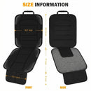 Car Seat Protector for Child Car Seat Waterproof Car Seat Cover for Leather and Fabric Seats 2 Mesh Pockets Non-Slip Bottom Thick Padding Cushion (Black)-7