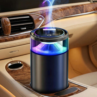 2025 Upgraded Smart Car Air Freshener Diffuser New Car Smell Air Freshener Long Lasting Auto On/Off Car Scent with 8 Ambient Lights Car Diffusers for Essential Oil (Snow Mountain)