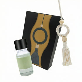 Car Air Freshener Tassel Diffuser | Nature Scent Hanging Deodorizer With 10ml Essential Oil | Long Lasting Keep Fragrance Charm for Car Interior Bedroom Home (Vanilla 1pcs)