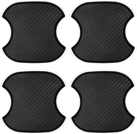 4PCS Car Door Handle Stickers Scratch Protectors Carbon Fiber Car Door Handle Bowl Sticker Universal Door Handle Protective Film for Most Models (Medium)