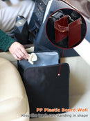 3 Gallons Open-Top Car Trash Can Large Capacity Hanging Leakproof Car Trash Bag with Water-proof PEVA Liner Stand Trash Bag for Cars Foldable Storage Bag for Cars SUV Truck RV Black-7