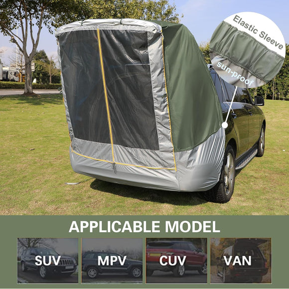 SUV Tailgate Tent with Awning Tailgate Shade Awning for Camping Hatchback Tent Sun Shelter Camping Outdoor Travel Waterproof 3000MM UPF 50+