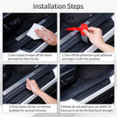 Car Door Threshold Protection 4PCS Door Edge Step Dust Shield Cover Door Width 23.6x2.36inch Car/SUV Universal Rubber Scratch Resistant Exterior Accessories (Black)-2