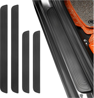 4PCS Car Door Sill Protector Anti-Scratch & Waterproof Car Door Sills Scratch Protection Universal Car Exterior Accessories Automotive Door Entry Guard for Car Truck SUV (Black Width 1.57)