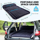 SUV Air Mattress with 2 Pillows Thickened and Flocked Car Bed Portable Travel Pad for Camping & Road Trips Quick Inflate & Deflate with External Pump Blue-Black and Cool Gray-4