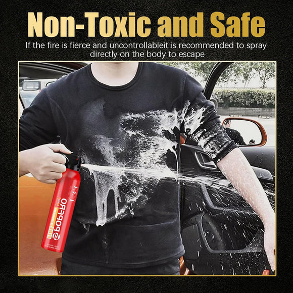 Portable Fire Extinguisher | 4-in-1 Small Fire Extinguisher for Home Garage Kitchen Car | For Electric Textile and Grease Fires | Non-Toxic Easy Clean | Wall Mount Incl (2PK)