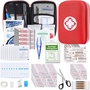 276PCS First Aid Kit Home Car Camping Hiking Emergency Supplies Small Compact Lovely Bag for School Outdoor Basic Outdoor Essentials Survival Kit for Travel