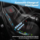 Cooling Car Seat Cushion Front Seat 12V&24V Cooling Seat Cover for Cars with 10 Fans Rapid Cooling with Automatic Start and Pause Seat Cushion (Black)-3