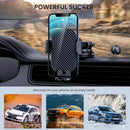 Car Phone Holder Mount Phone Mount for Car Windshield Dashboard Air Vent Universal Hands Free Automobile Cell Phone Holder Fit for iPhone Smartphone Carbon Fiber-7