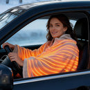 Wearable Car Electric Blanket 12 Volt Heated Travel Blanket Plug in Heating Throw for Car Truck SUV Van with Controller 2 Heating Level Ideal for Camping Traveling(41x55 Gray)-2