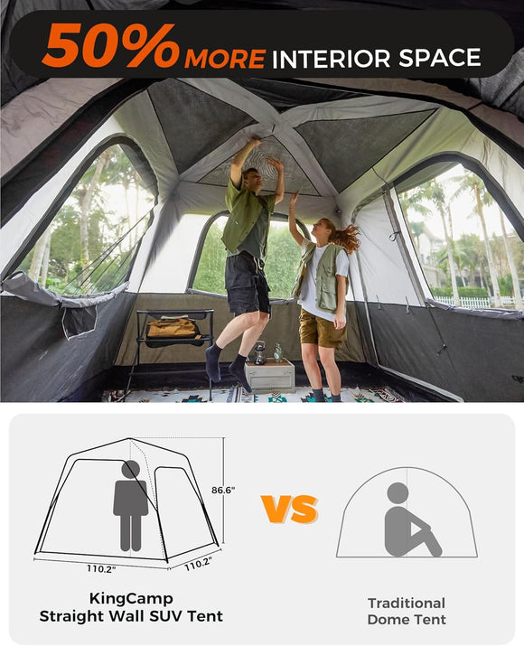SUV Tent Instant 6-8 Person Waterproof & Windproof Tailgate Car Camping Tent with Movie Screen for Family Camping & Outdoor Adventures