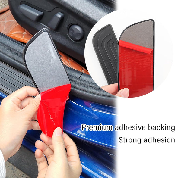 4PCS Car Door Sill Protector Anti-Scratch Rubber Car Door Protector Edge Guards for Door Steps Universal Waterproof Door Threshold Strips Exterior Accessories for Car Truck SUV (Black Width 1.57)