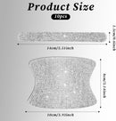 Crystal Car Door Handle Scratches Protector - 10PCS Silver Rhinestone Stickers - Bling Auto Accessories for Women-3