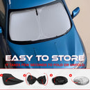 AutoTech Park Foldable Sunshade Compatible with 2012-2018 Toyota Yaris Hatchback, UV Relfective and Easy Storage, Custom-fit Car Windshield  Sun Shade-4