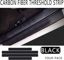 Carbon Car Door Sills Protector 4d Car Door Threshold Protection Automotive Door Entry Guard 4 Pcs Universal Rubber Scratch Resistant Exterior Accessories (Black)-2