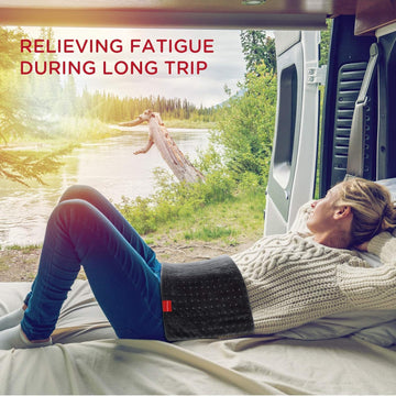 12V/24V Car Electric Blanket for Back Pain Relief 4 Heat Settings 11 Auto-Off Portable Mini Travel Blanket for Back Pain Neck Shoulders and Cramps Relief 12 x 24 Washable - 0