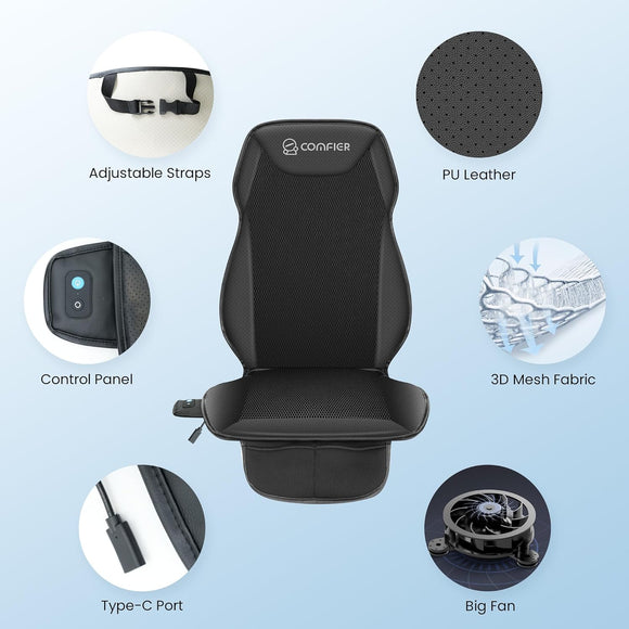 Cooling Car Seat Cover Cushion for Car Front Seats Black 12V Car Seat Cooling Pad
