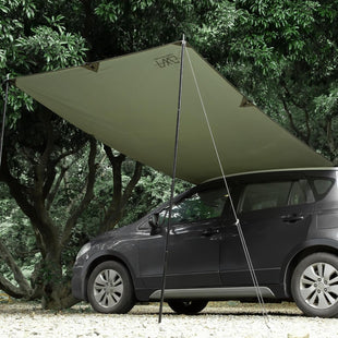 Portable Car Awning for SUV Vehicle Awning for Camping Van Truck Neednt Roof Rack Hardwares Waterproof UV50+ 10 x 5.6 ft