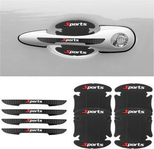4PCS Car Door Protector+4PCS Car Door Handle Protector Sports Car Door Handle Scratch Protector Universal Car Door Edge Protector Car Decorations Fit Most Car SUV Truck