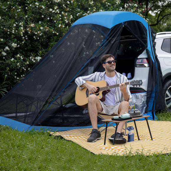 SUV Tent for Camping and Hiking Lightweight with Rainfly and Tent Stakes 6 x 6.5 Universal Tailgate Tent for Cars SUVs Trucks Hatchbacks