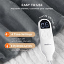 Heated Blanket Throw Blanket - Fast Heating Electric Blanket GentleSoft Flannel Heated Throw with 4 Time Settings 6 Heating Settings Warm Gifts for Grandma (50x60 inches Grey)-2