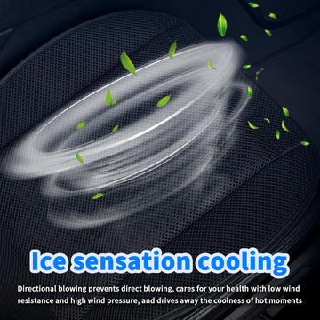 12V Cooling Car Seat Cover with 16 Fans Automotive Seat Cooler Pad for Front Seats Ventilated Car Seat Cushion with Breathable Design & Instant (Seat Cover and Back Cover) - 0